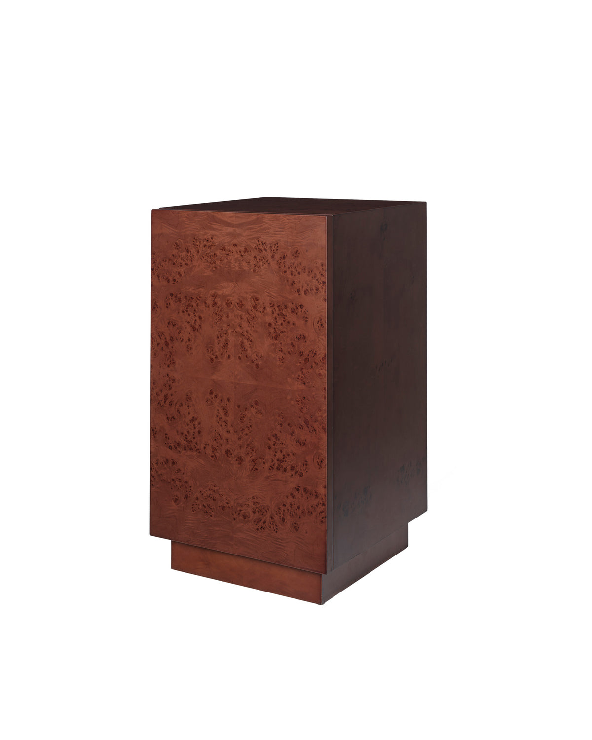 Burl Side Table Dark Stained Burl