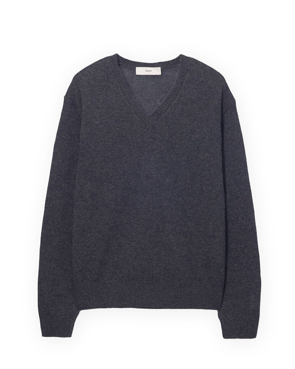 Cashmere V-Neck Sweater Charcoal Grey