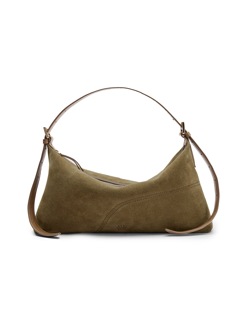 Castellare Shoulder Bag Loden Suede/Vacchetta