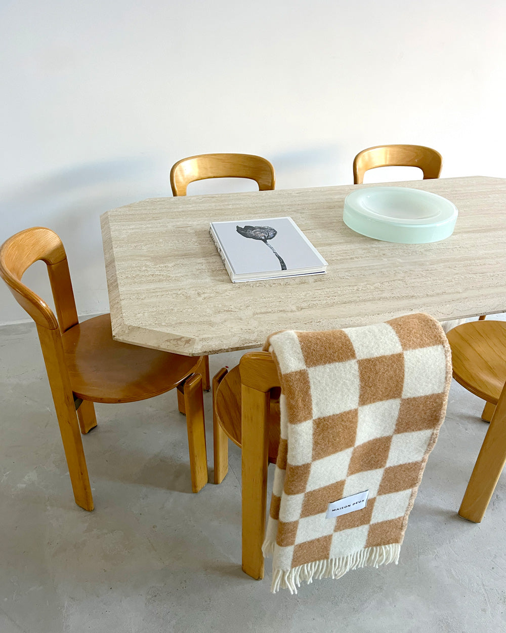 Checkerboard Blanket Terra/White