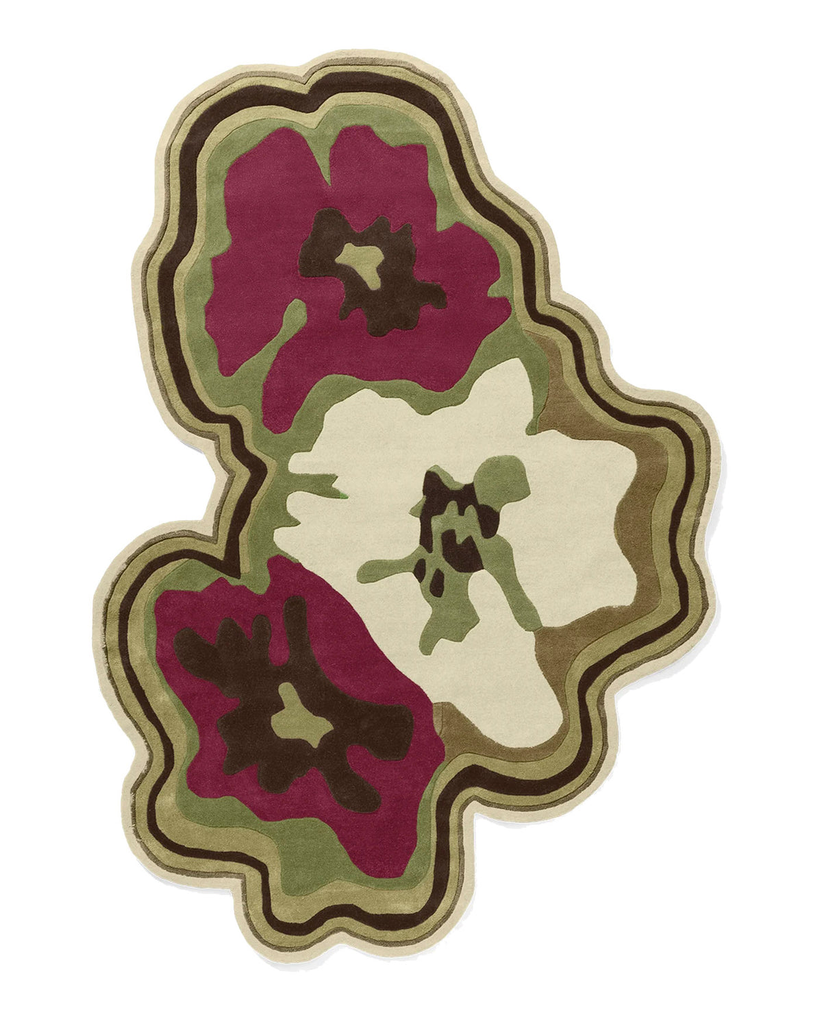 Collina Strada Wool Rug Petal Olive Plum