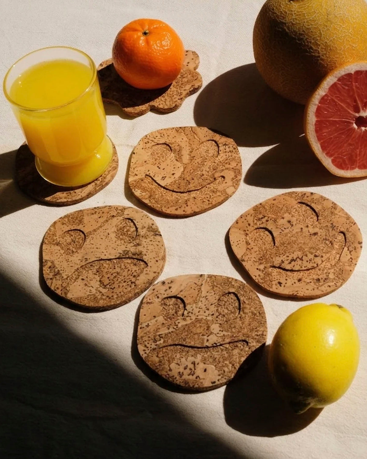 Cork Coasters 4-pack Smile Mix