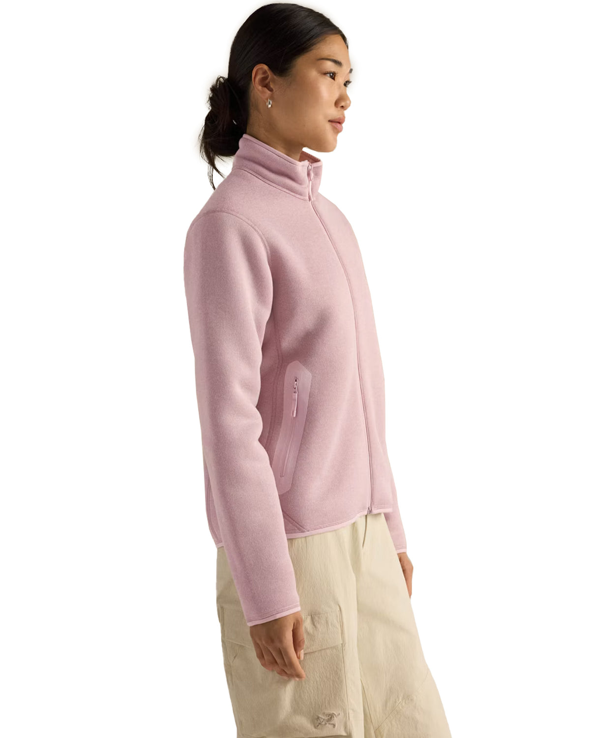 Covert Cardigan W Alpine Rose/Heather