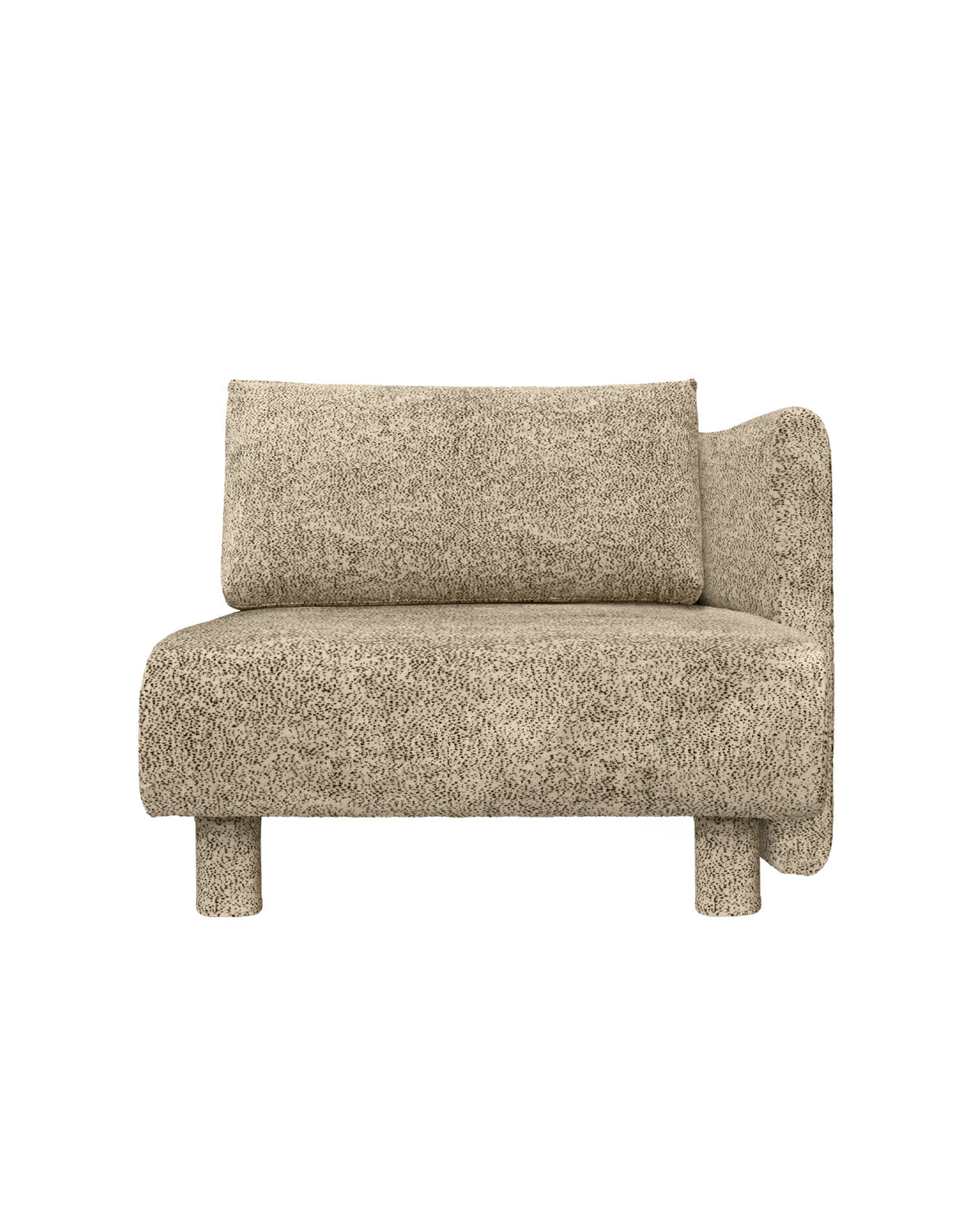 Dase Sofa Armrest Right Poppy Velvet Butter/Black