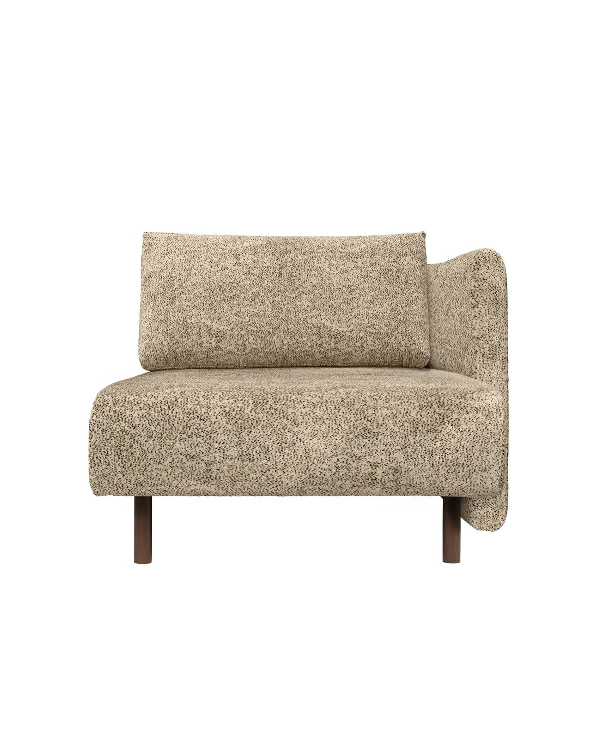 Dase Sofa Armrest Right Poppy Velvet Butter/Black