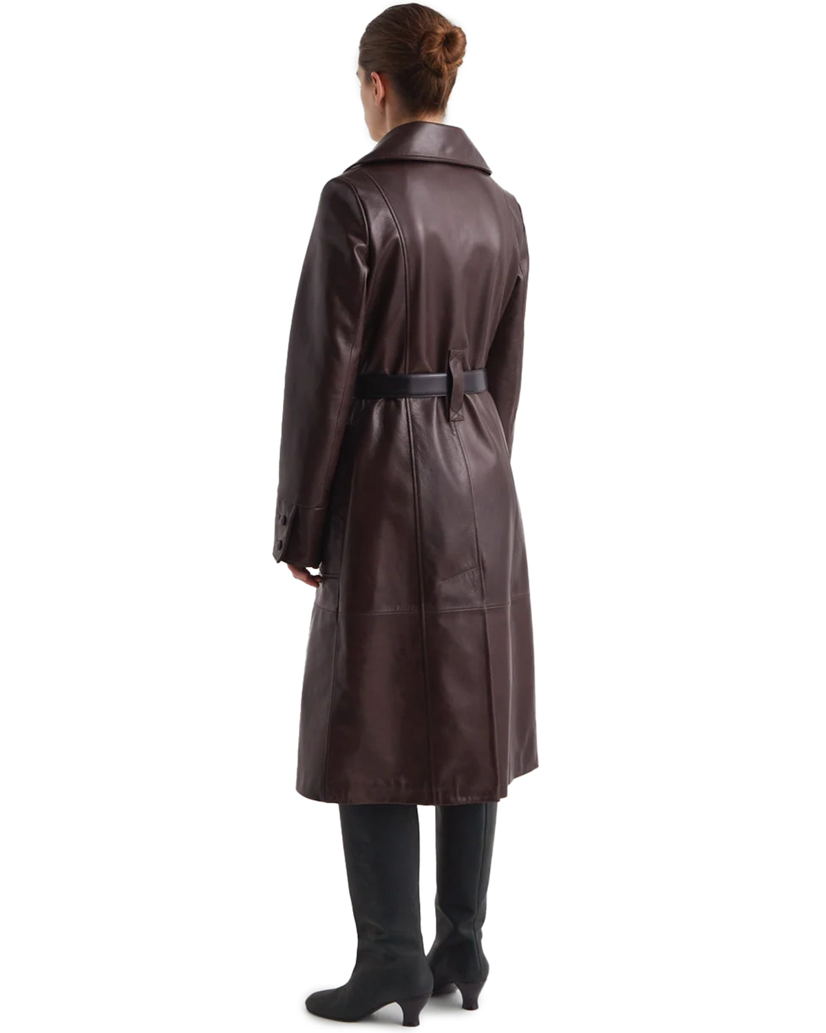 Estruck Leather Coat Wine