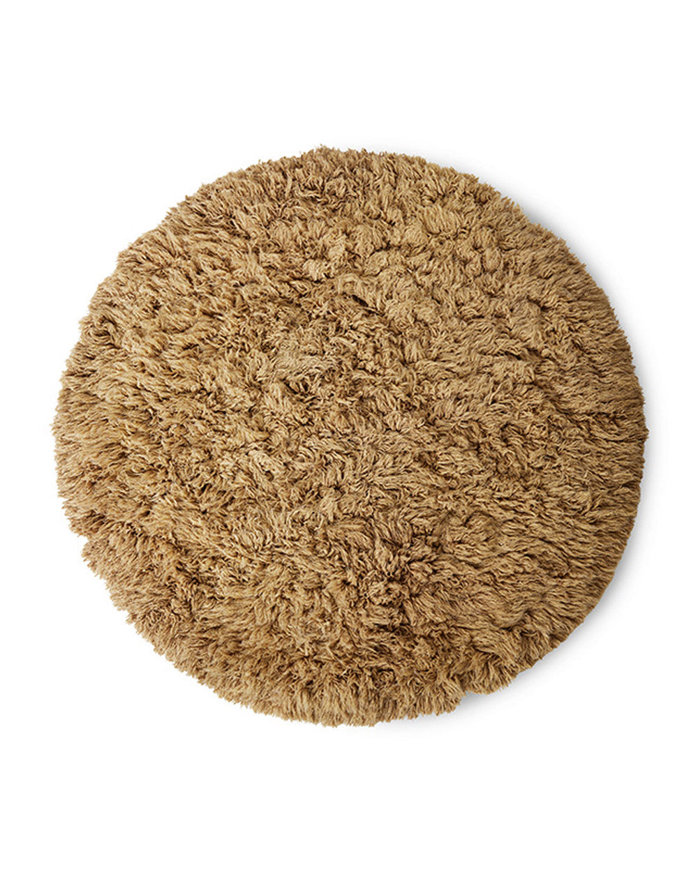 Fluffy Round Rug Ø200 Caramel