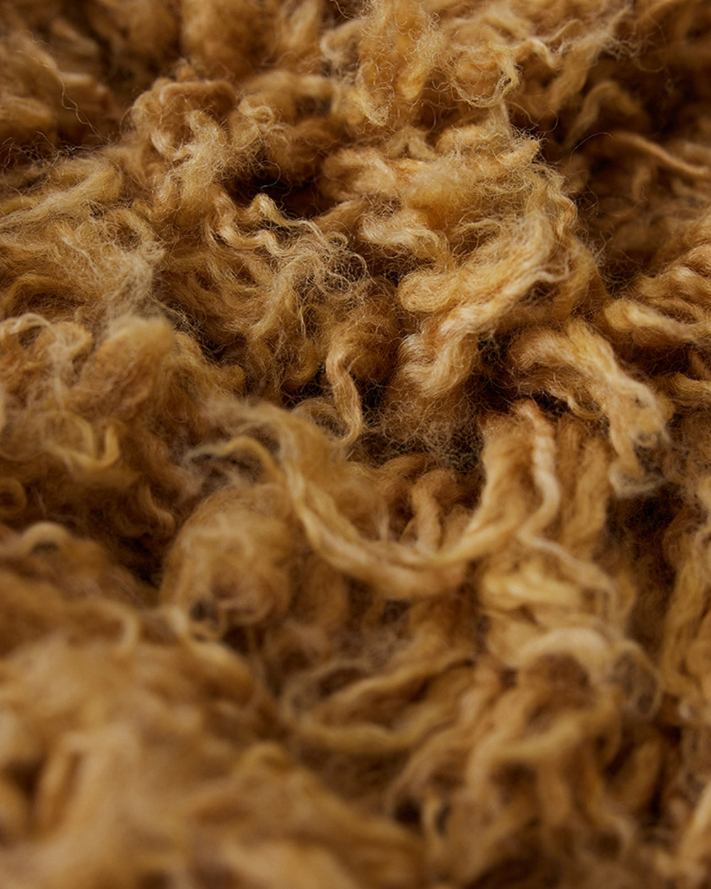 Fluffy Round Rug Ø200 Caramel