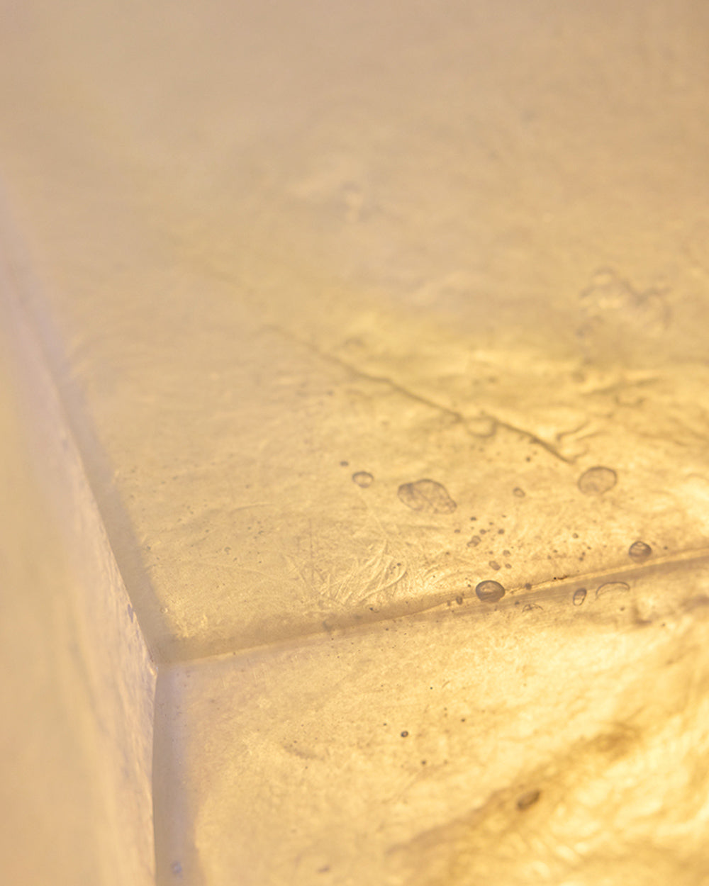 Glassfibre Floor lamp Cube Natural