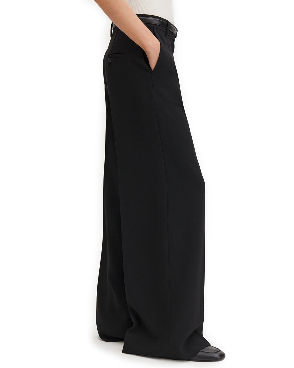 Harlow Drapey Trousers Black