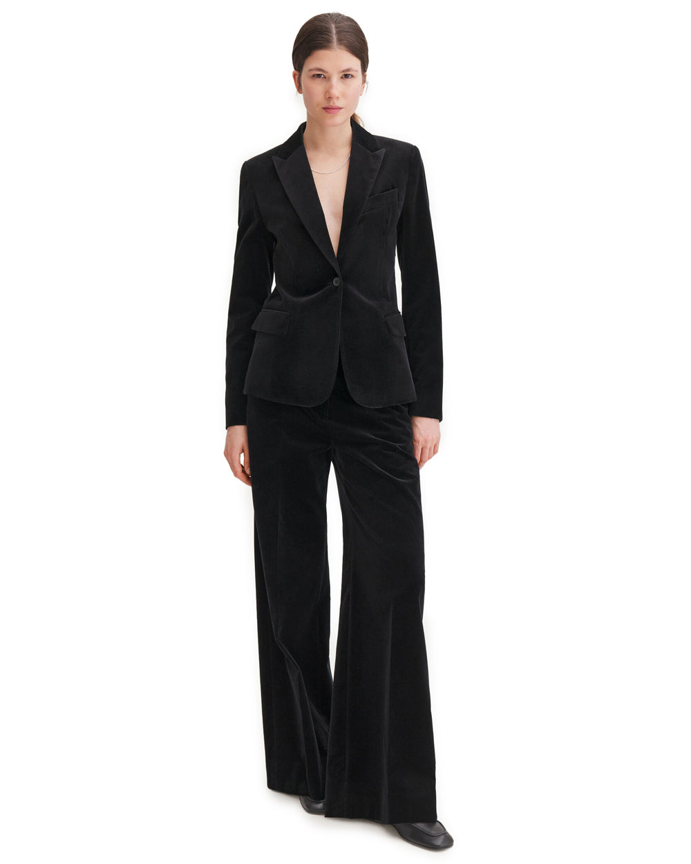 Harlow Velvet Trousers Black