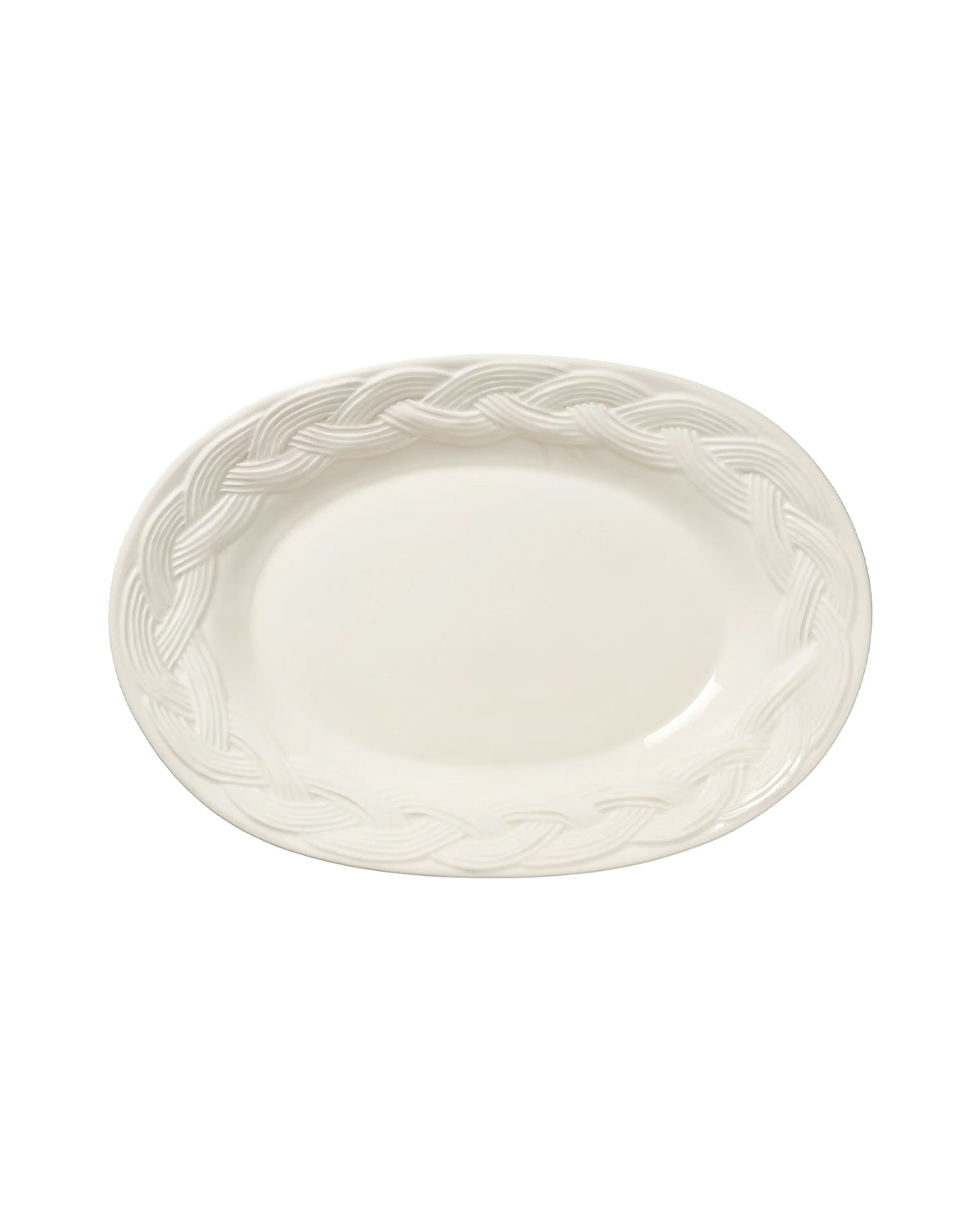 Harvest Braid Serving Plate Off White