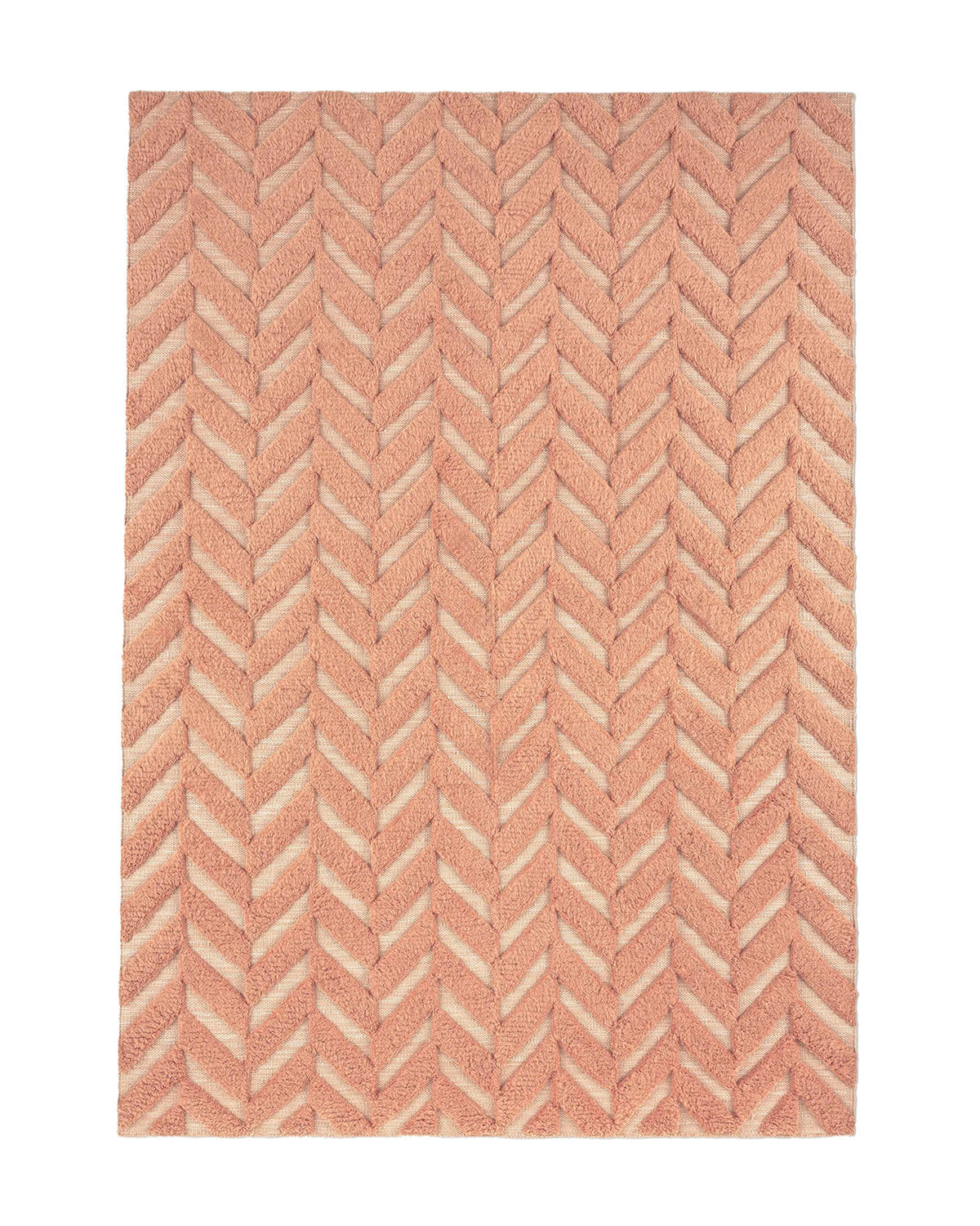 Herringbone Rug Salmon