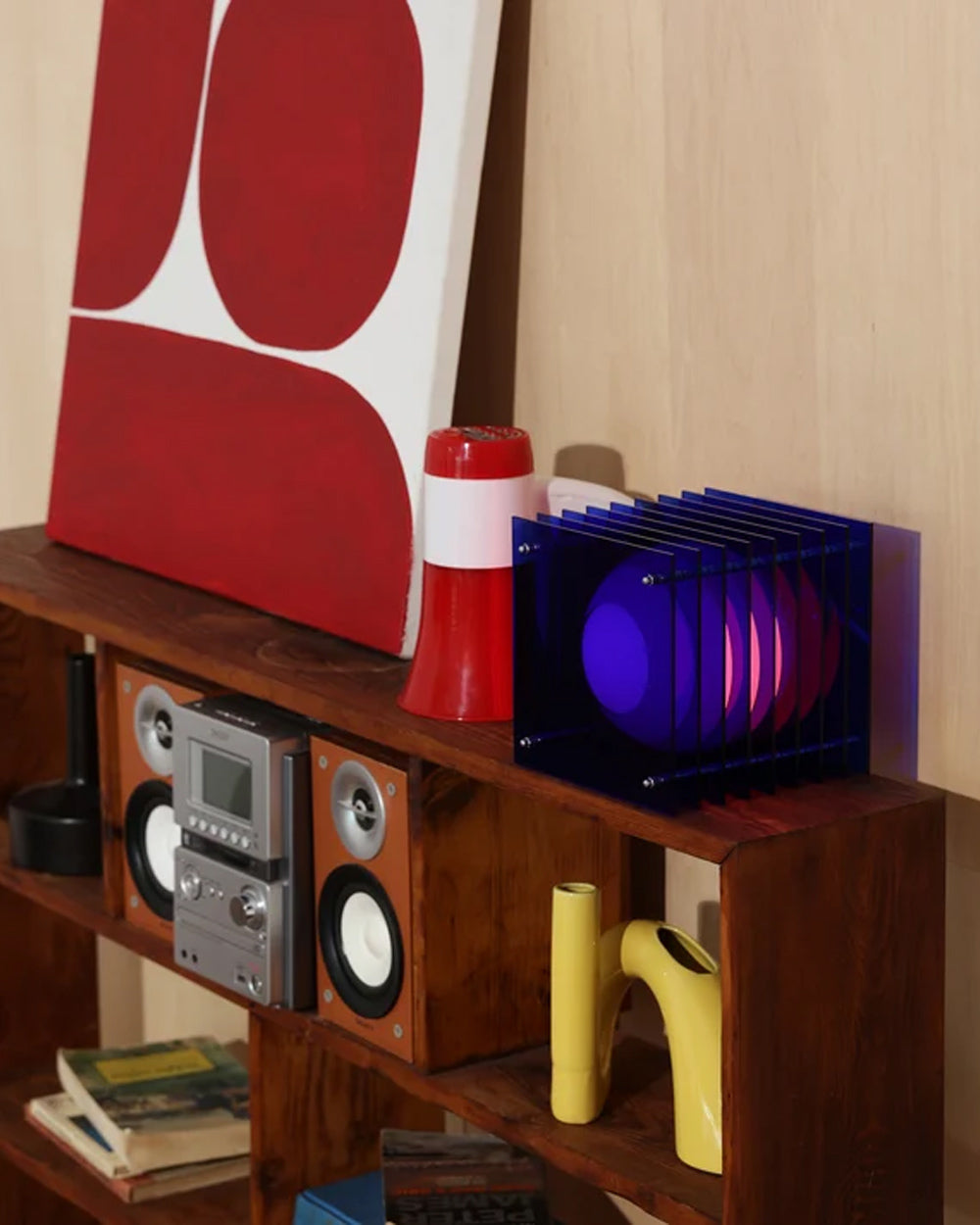 LOP Small Square Table Lamp Blue
