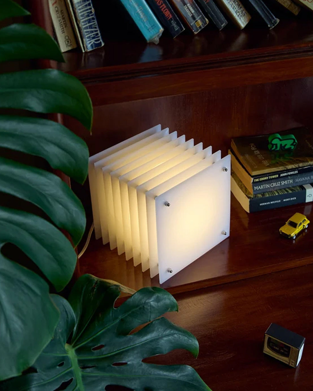 LOP Small Square Table Lamp Milky