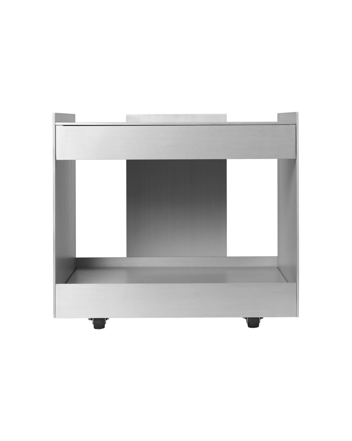 Lager Low Trolley With Drawer Aluminium