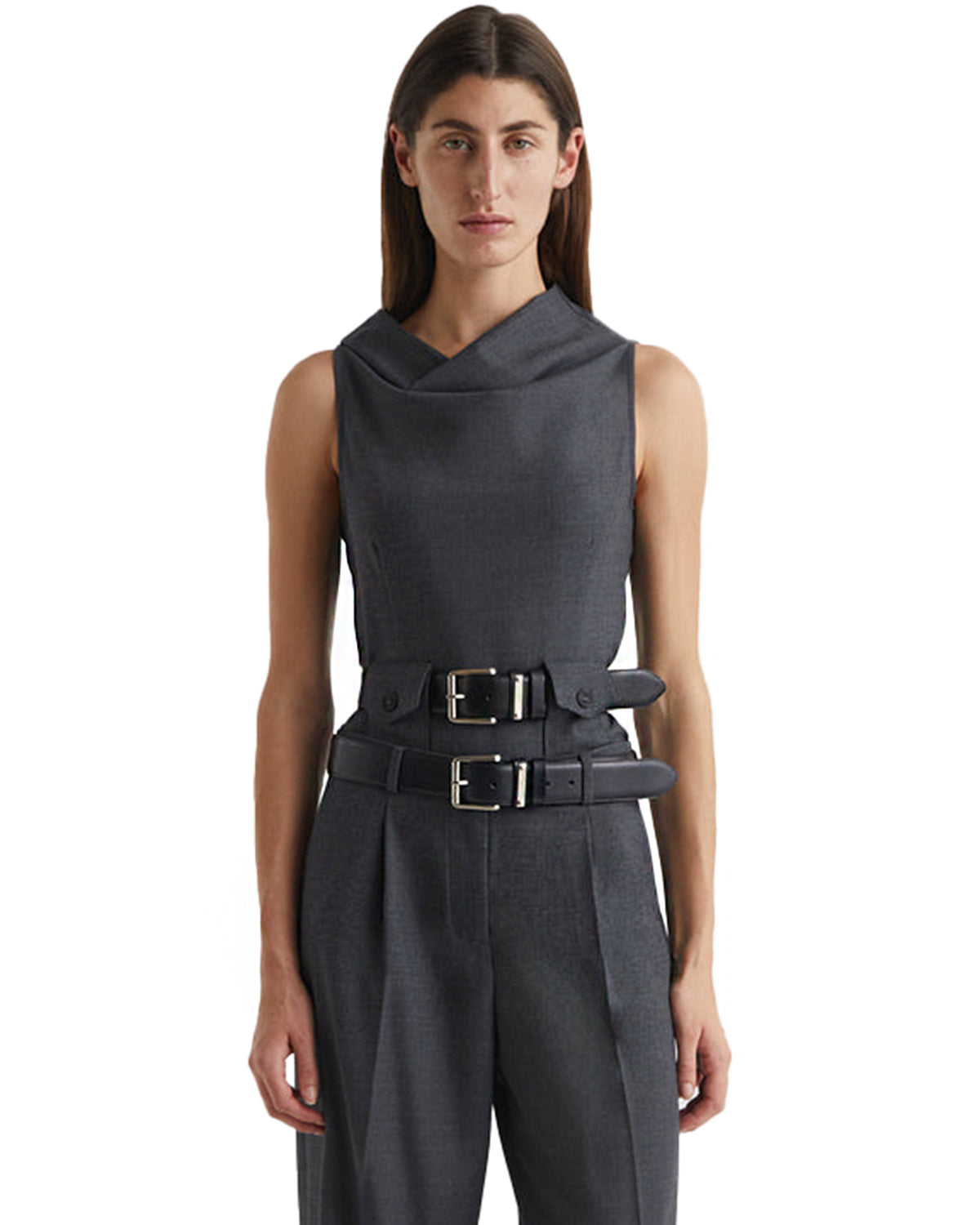 Luisa Suit Top Grey