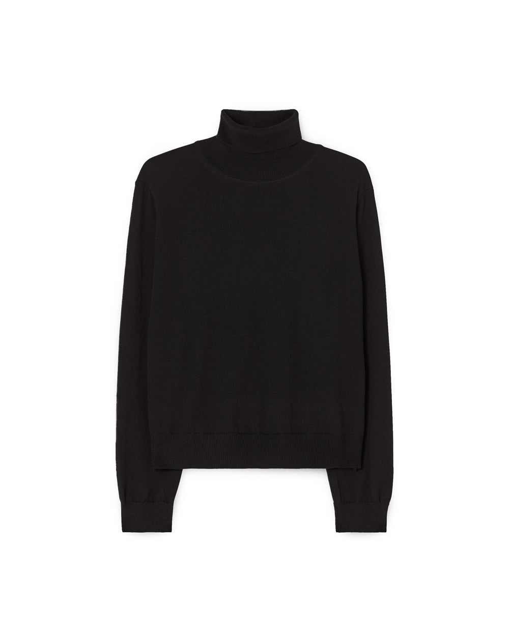 Merino Turtleneck Sweater Black