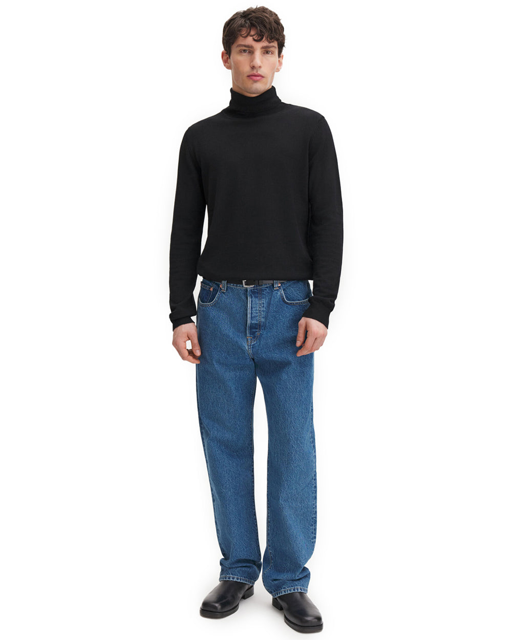 Merino Turtleneck Sweater Black