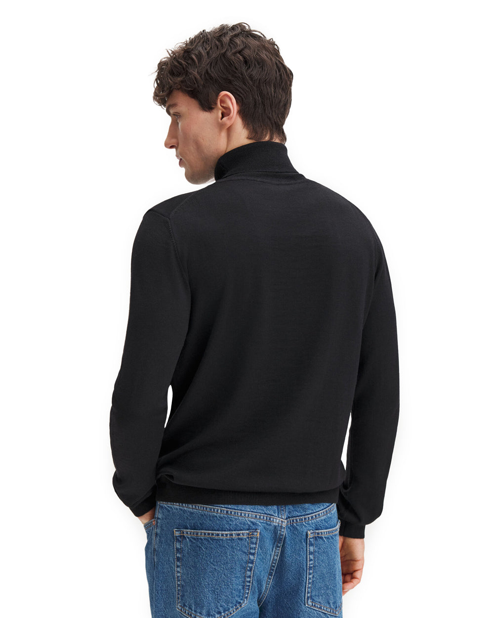 Merino Turtleneck Sweater Black