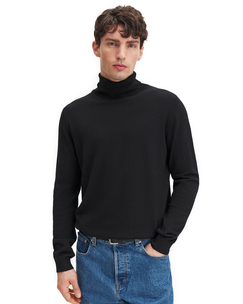 Merino Turtleneck Sweater Black