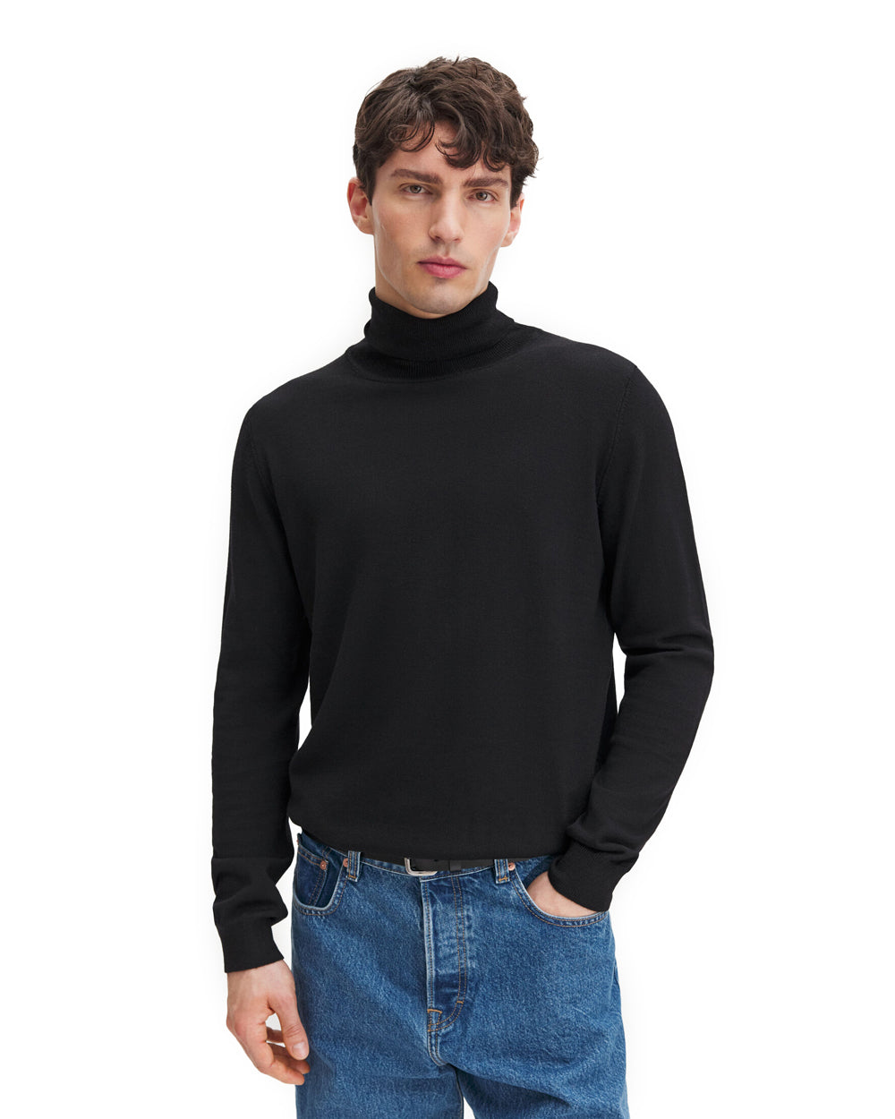 Merino Turtleneck Sweater Black