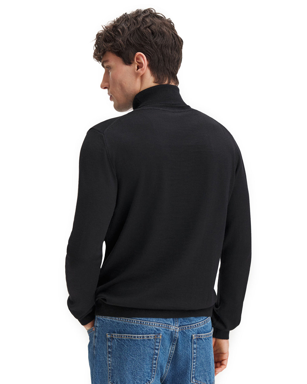 Merino Turtleneck Sweater Black