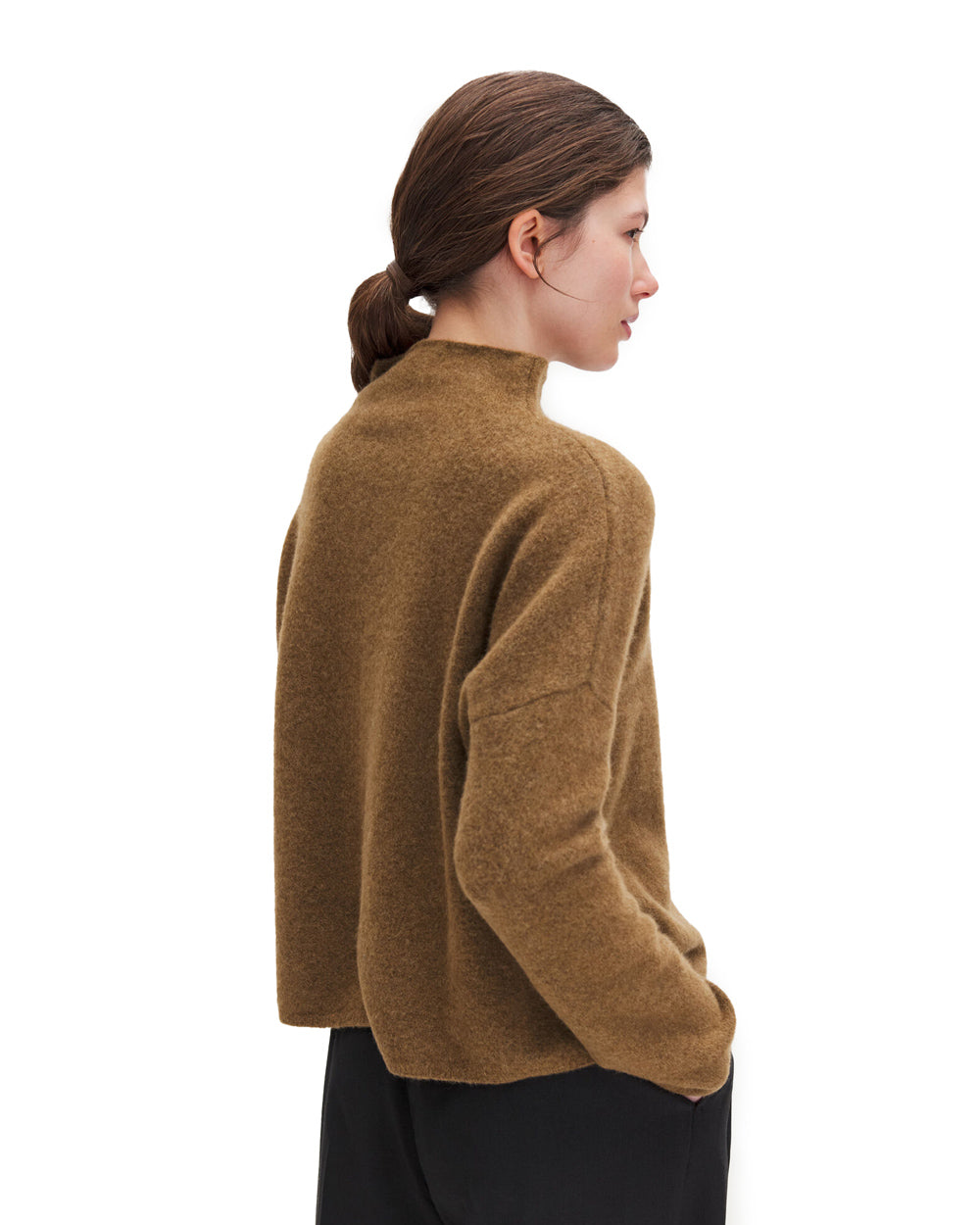 Mika Yak Funnelneck Sweater Mid Brown