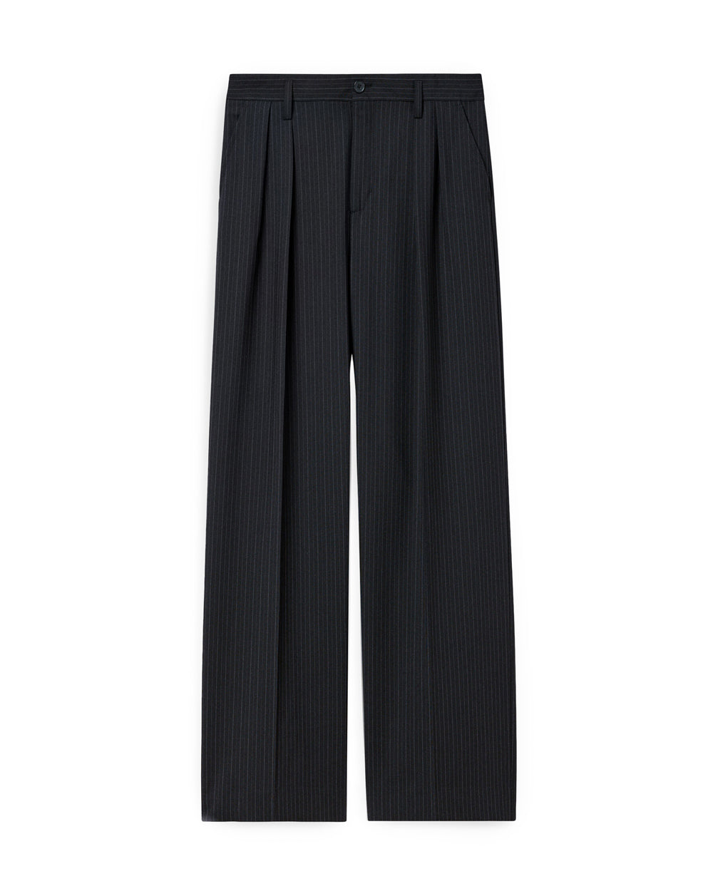 Milo Pinstripe Trousers Black