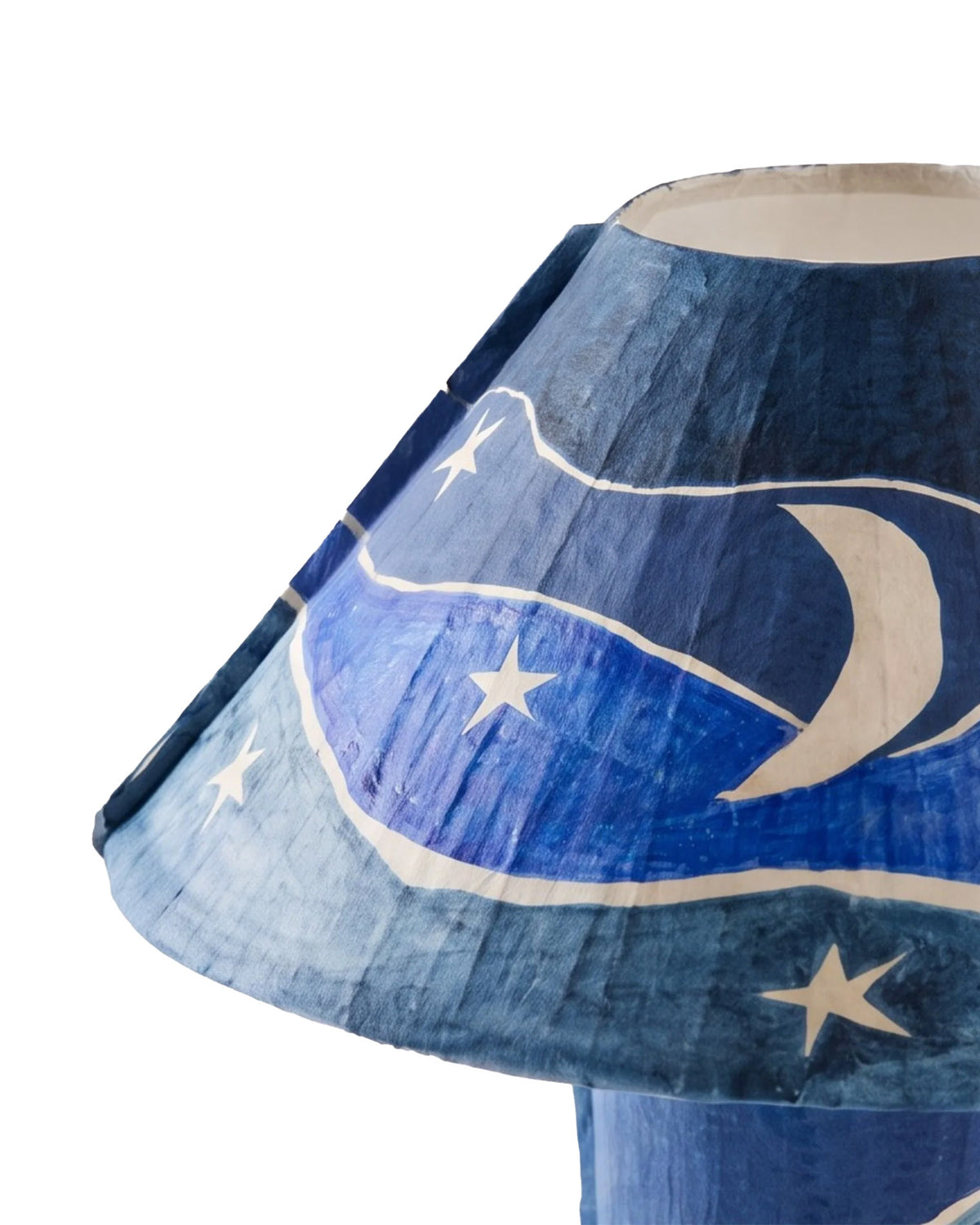 Painted Paper Table Lamp Luna Blue