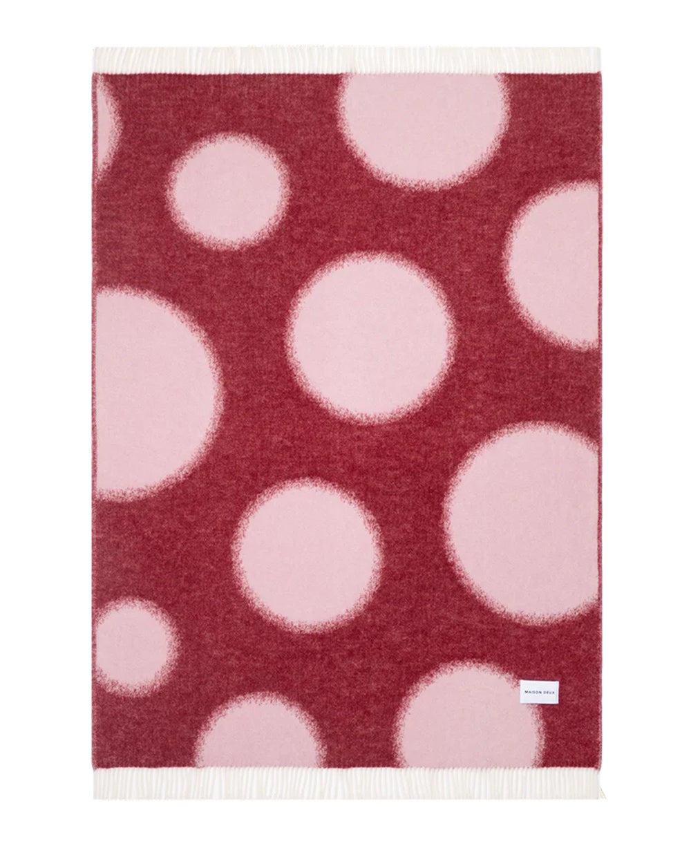 Polka Bold Blanket Bordo/Pink
