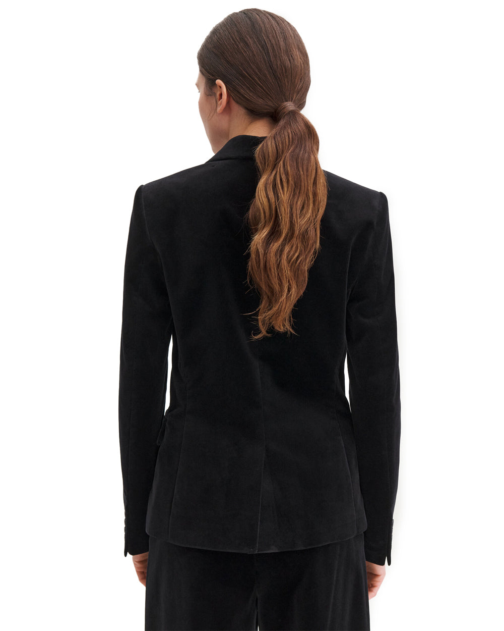 Sasha Velvet Blazer Black