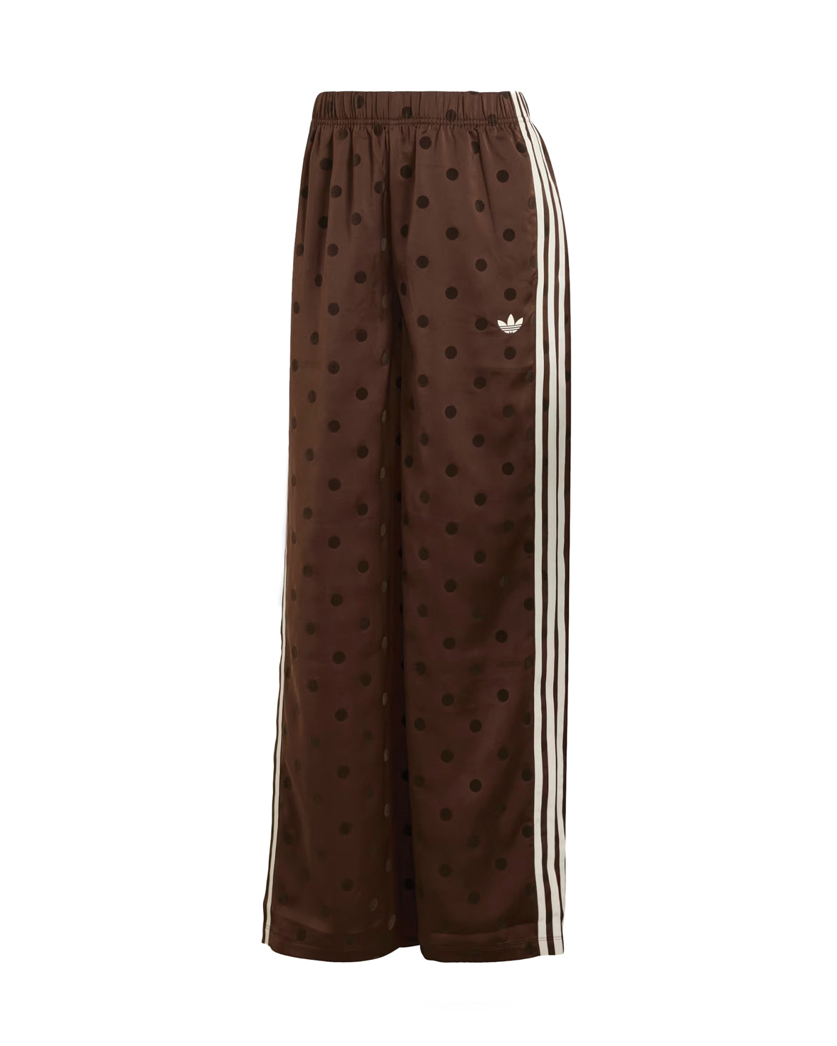 Satin Polka Dot Wide Leg Pants Auburn