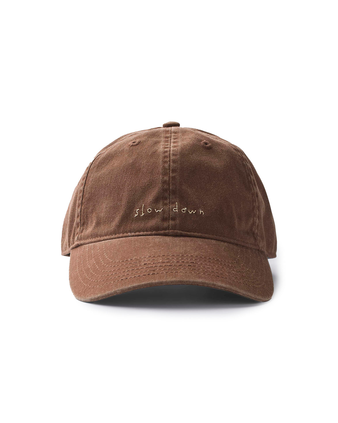 Slow Down Washed Cap Dark Brown