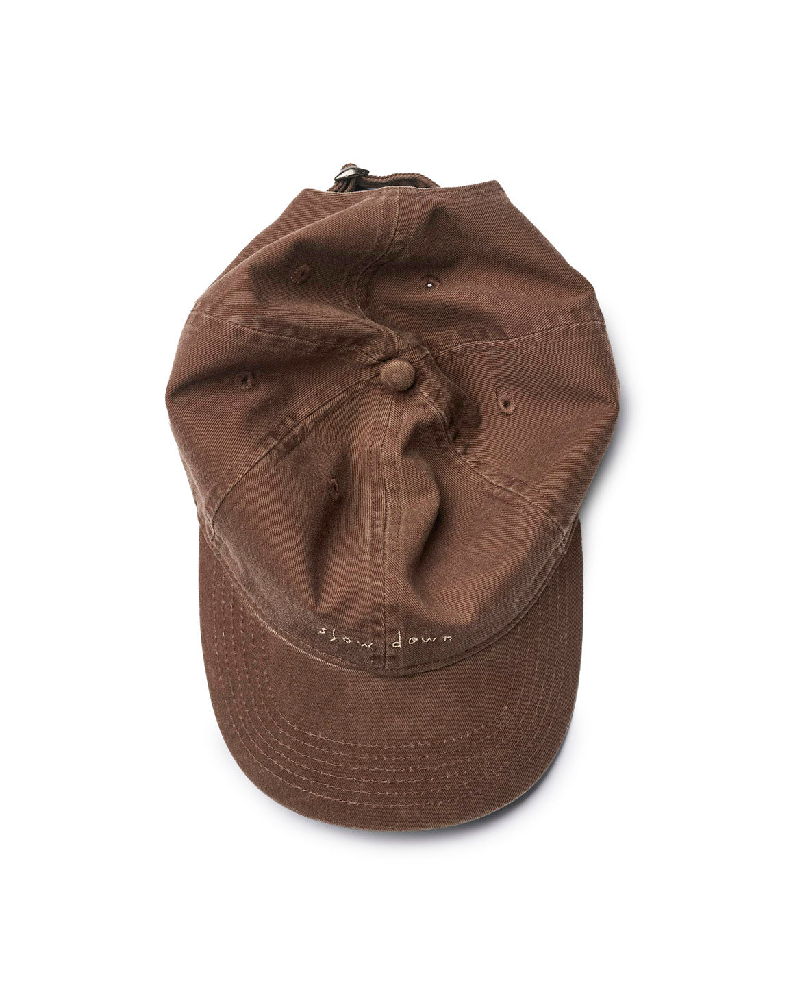 Slow Down Washed Cap Dark Brown