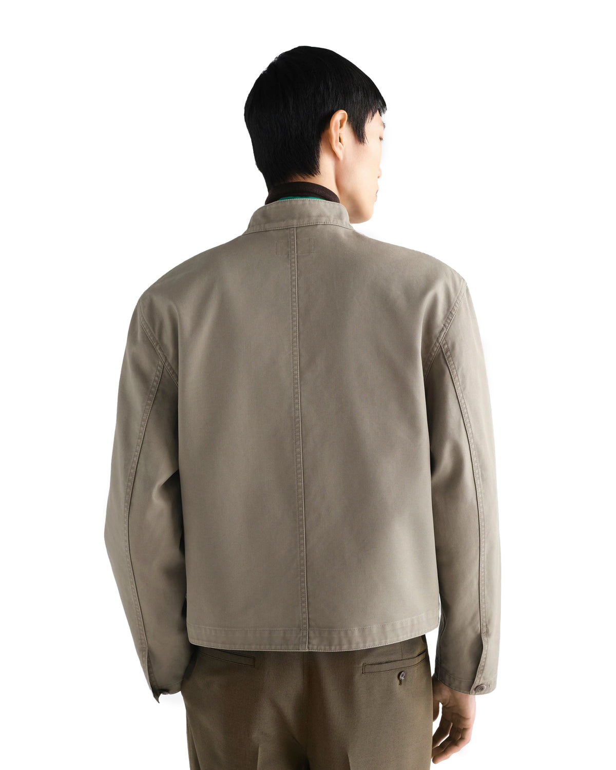 Stand Collar Jacket Taupe