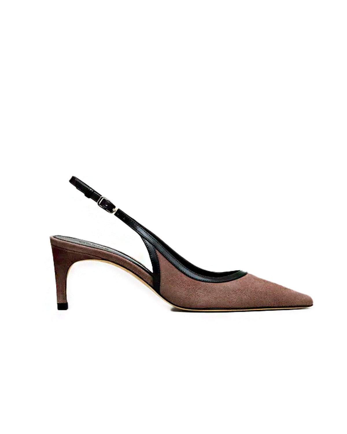 The Slingback Taupe Suede