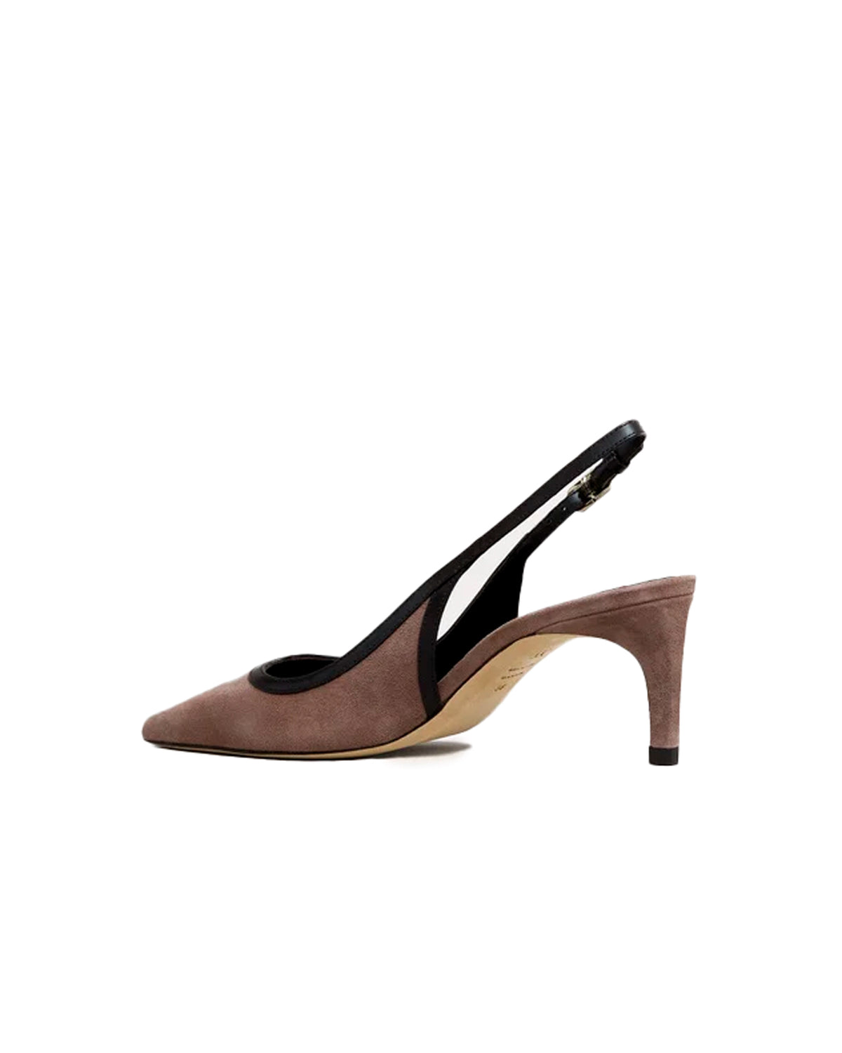 The Slingback Taupe Suede
