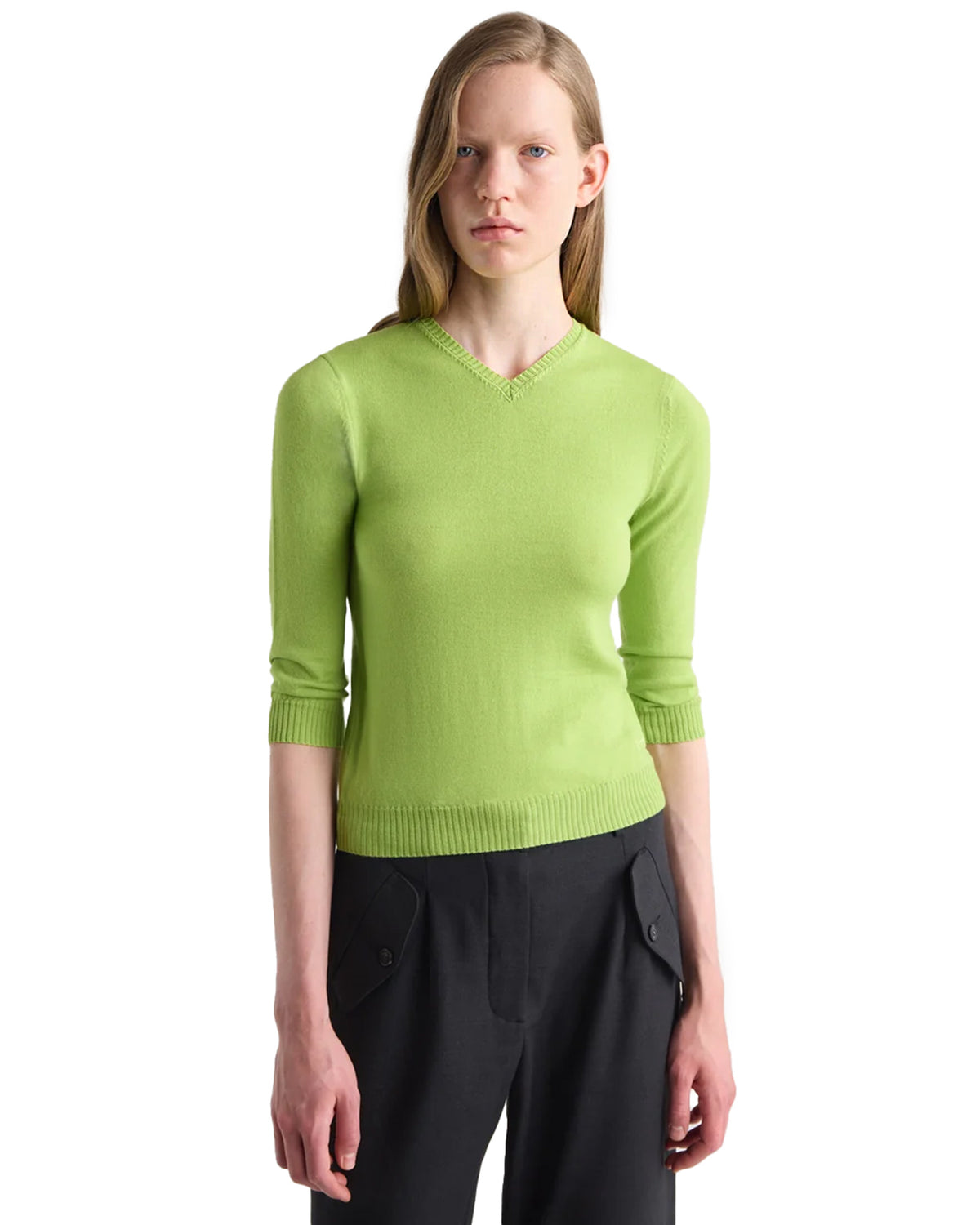 Tilsa V-neck Sweater Green