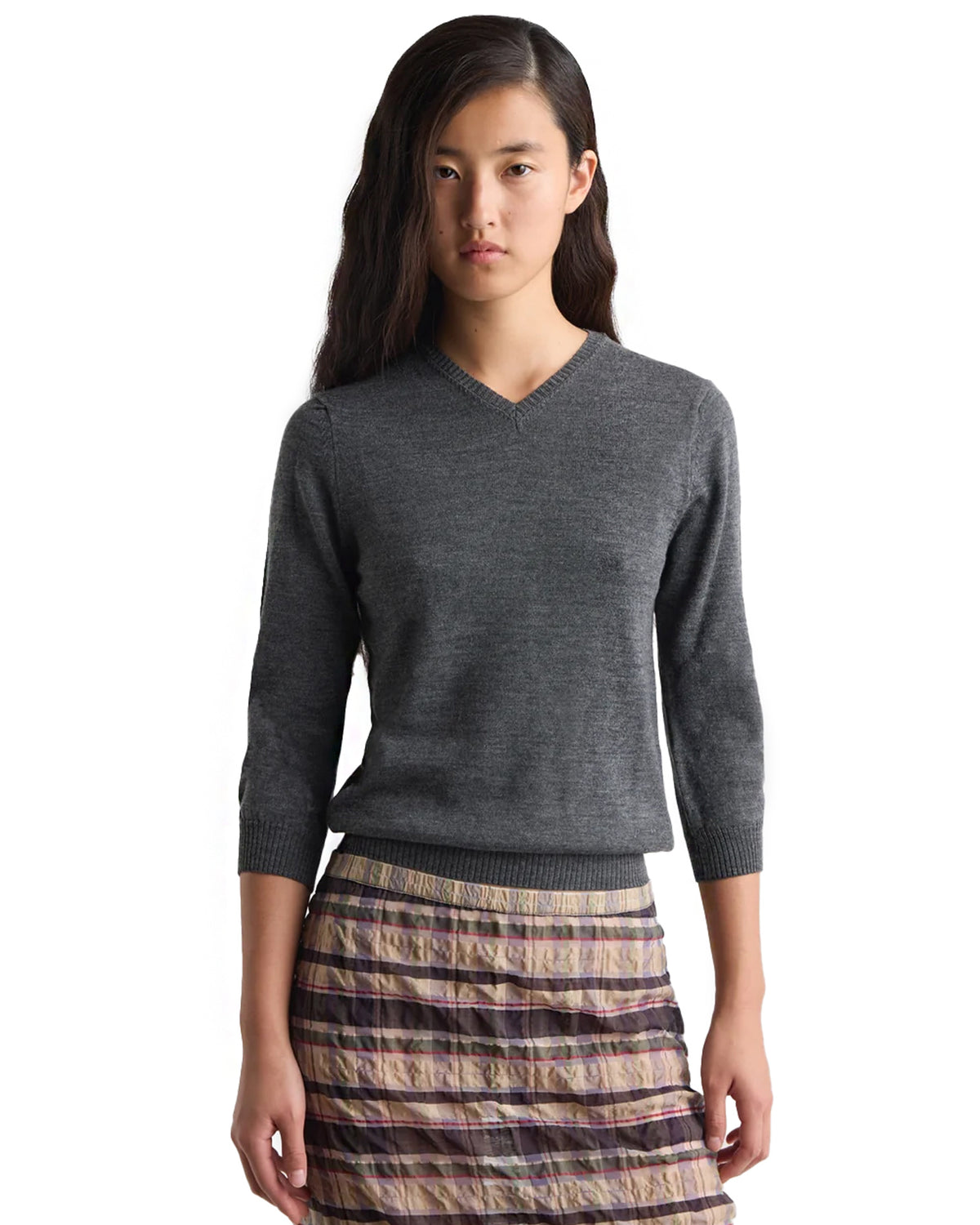 Tilsa V-neck Sweater Grey