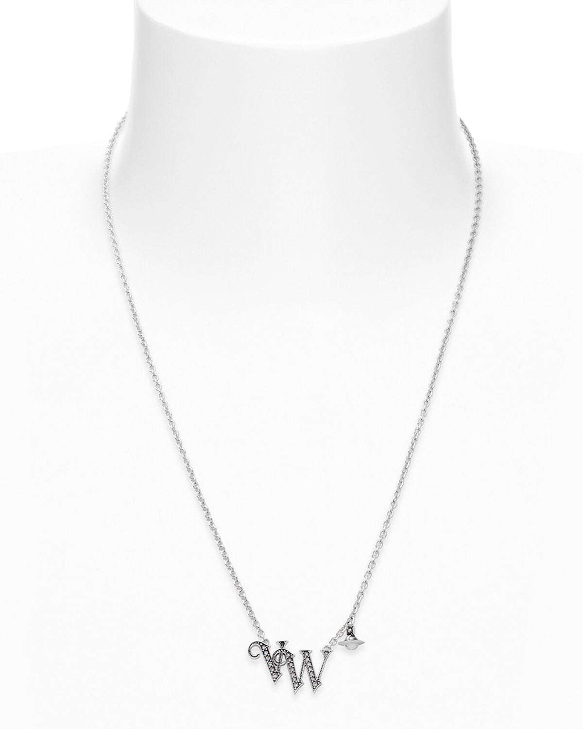 VW Pendant Necklace Platinum/White