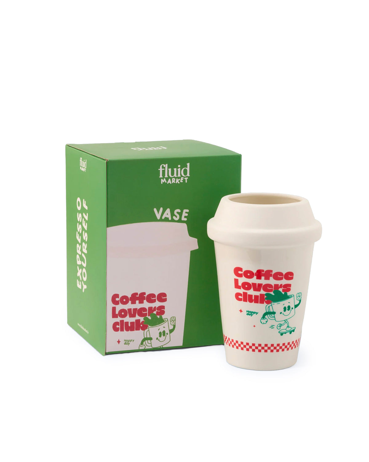 Vase Coffee Red