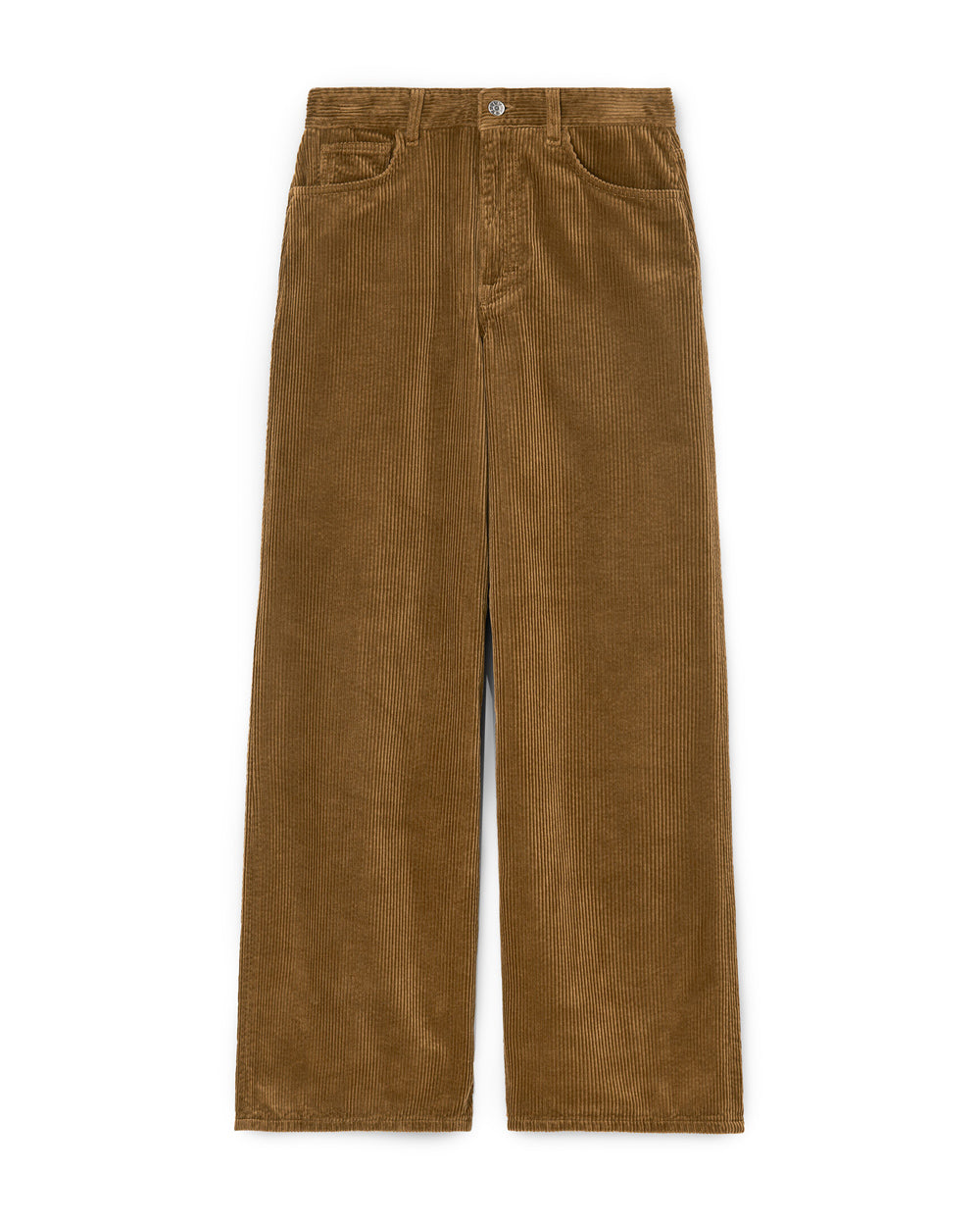 Wide Leg Corduroy Trousers Tobacco