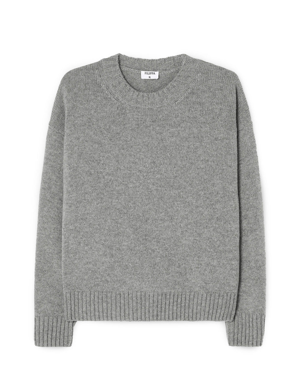 Wool Cashmere Sweater Grey Melange