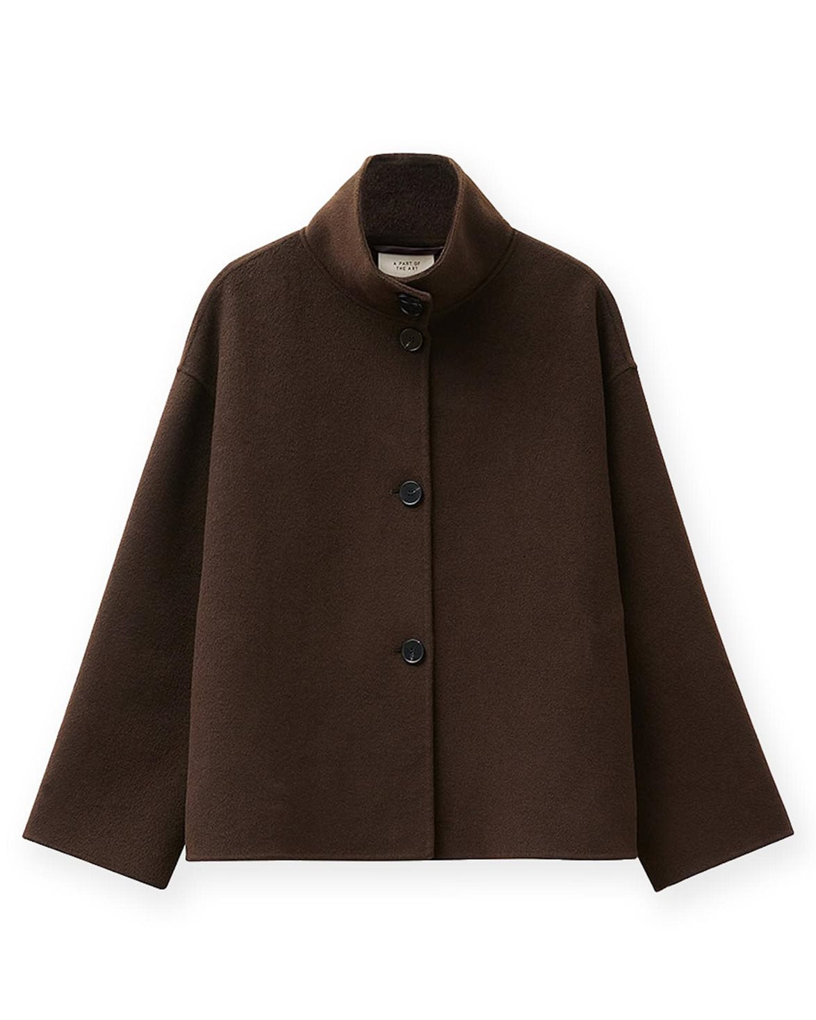 Edge Wool Jacket Dark Brown