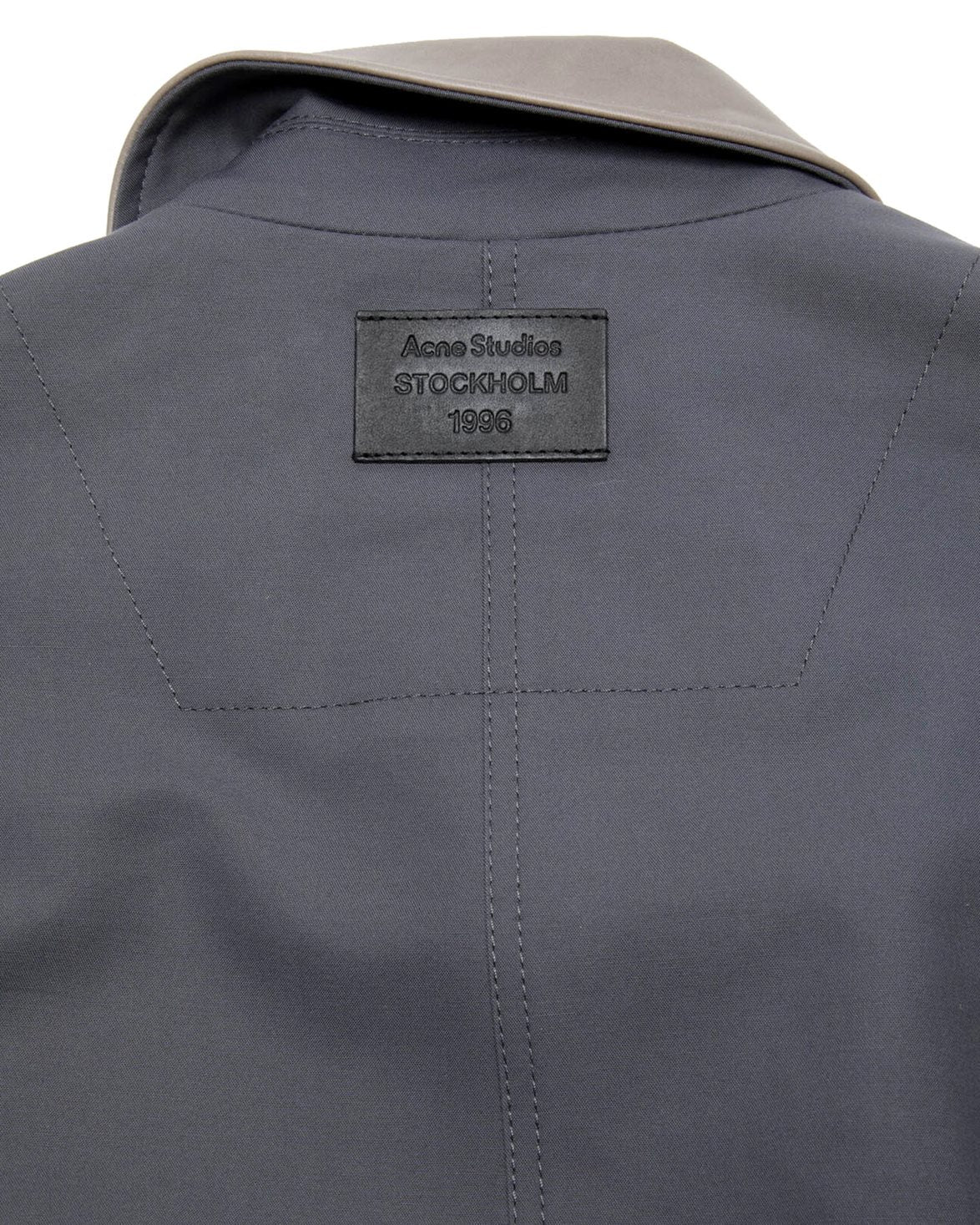 Bomber Jacket Leather Collar Carbon Grey