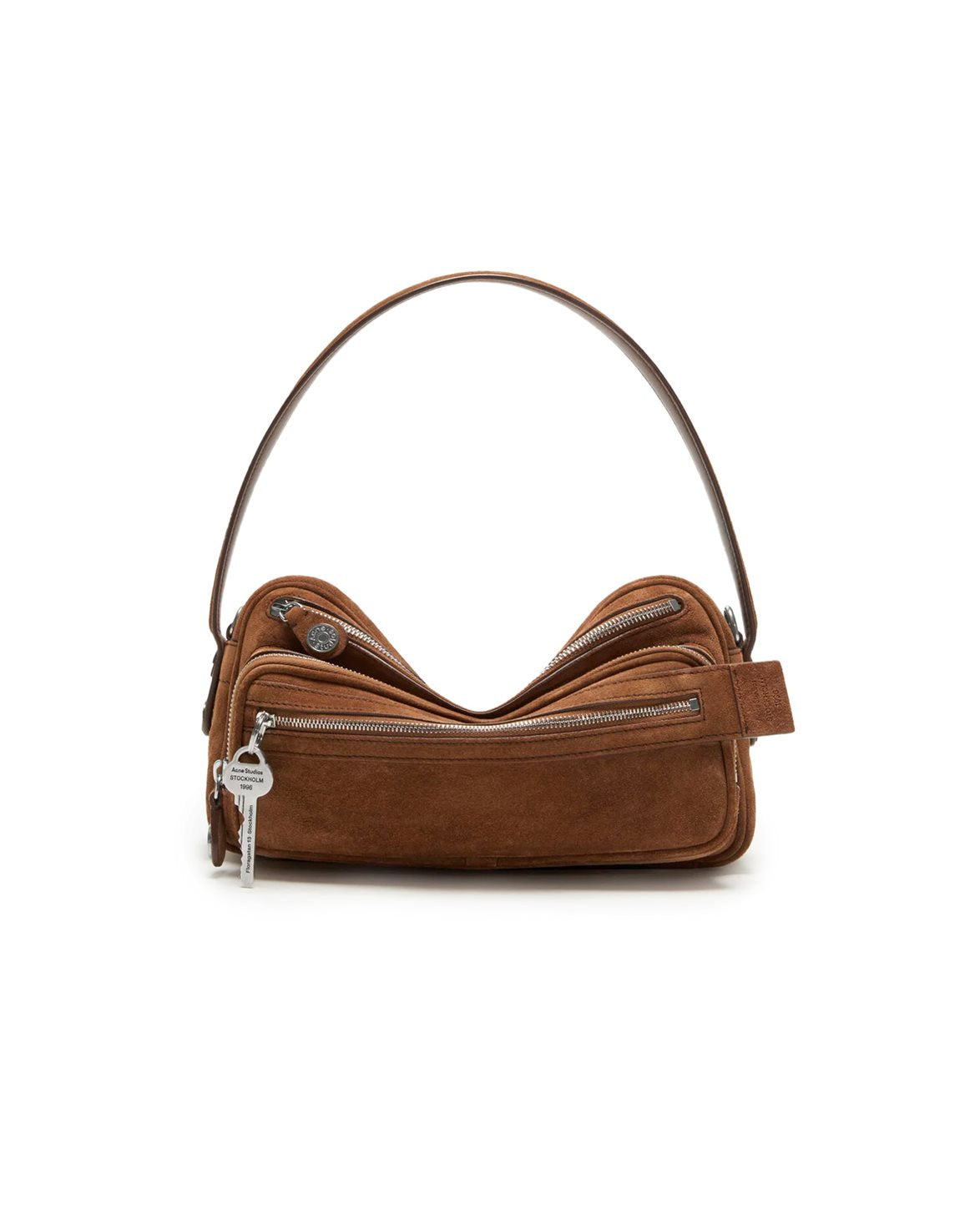 Camero Party Shoulder Bag Suede Cognac Brown