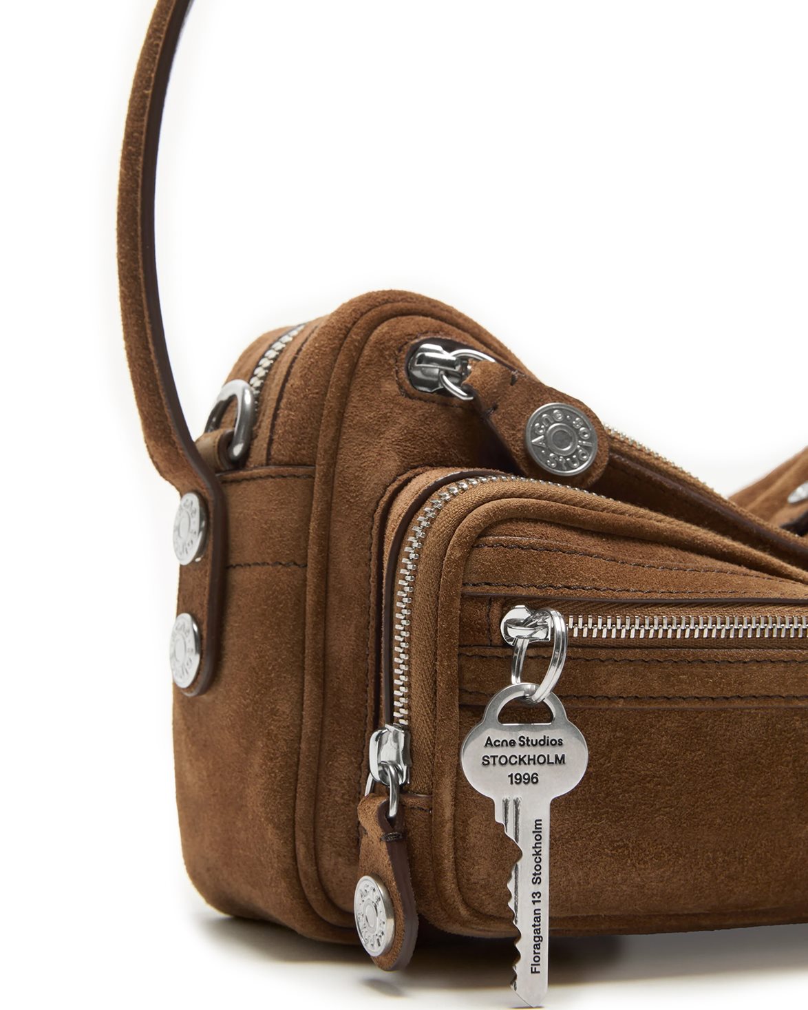 Camero Party Shoulder Bag Suede Cognac Brown