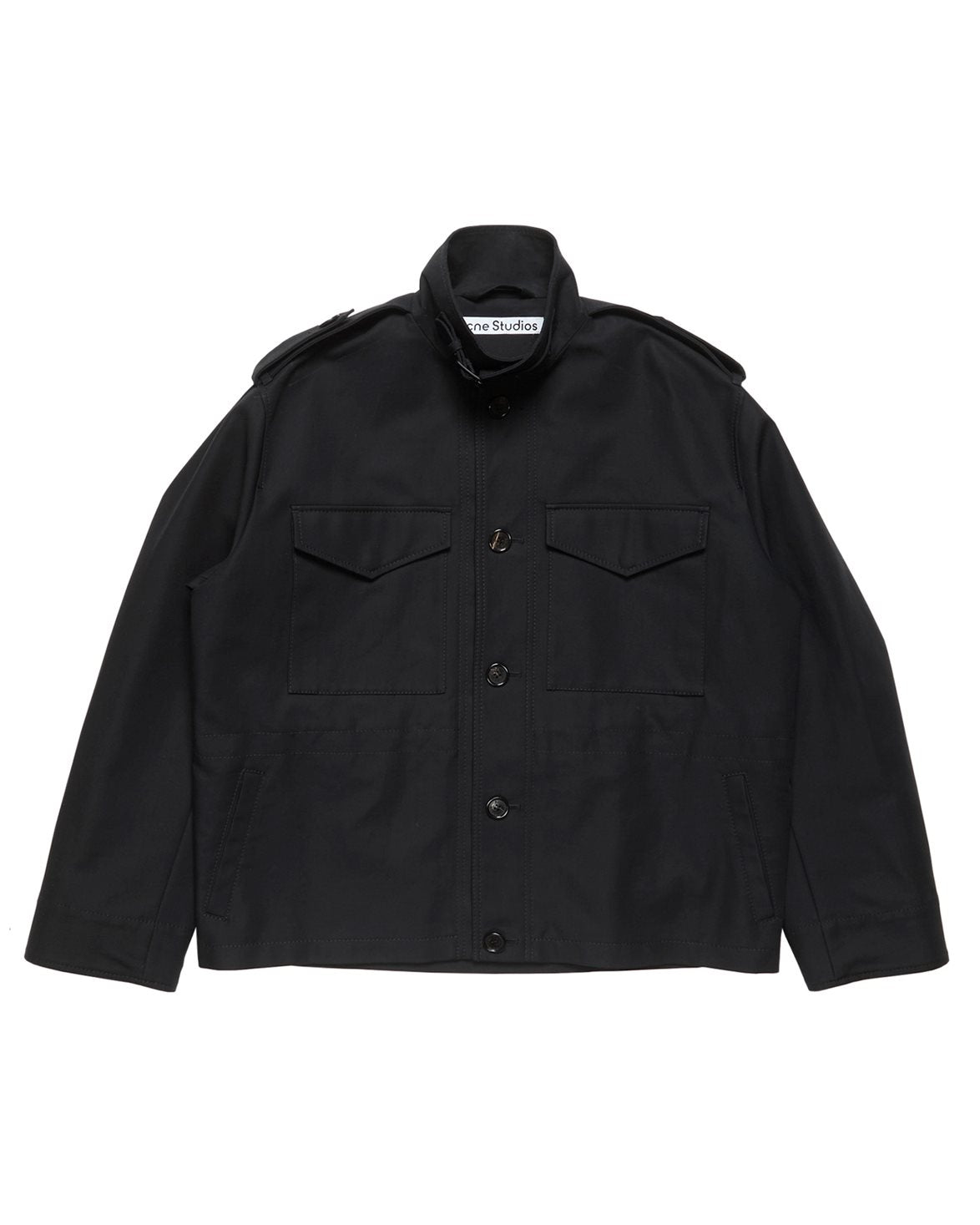 Cotton Canvas Field Jacket Black