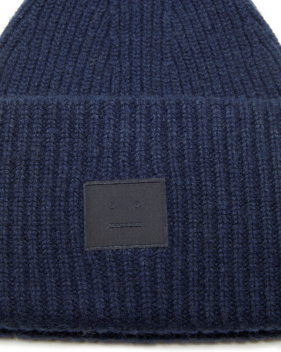 Large Face Logo Beanie Navy Melange